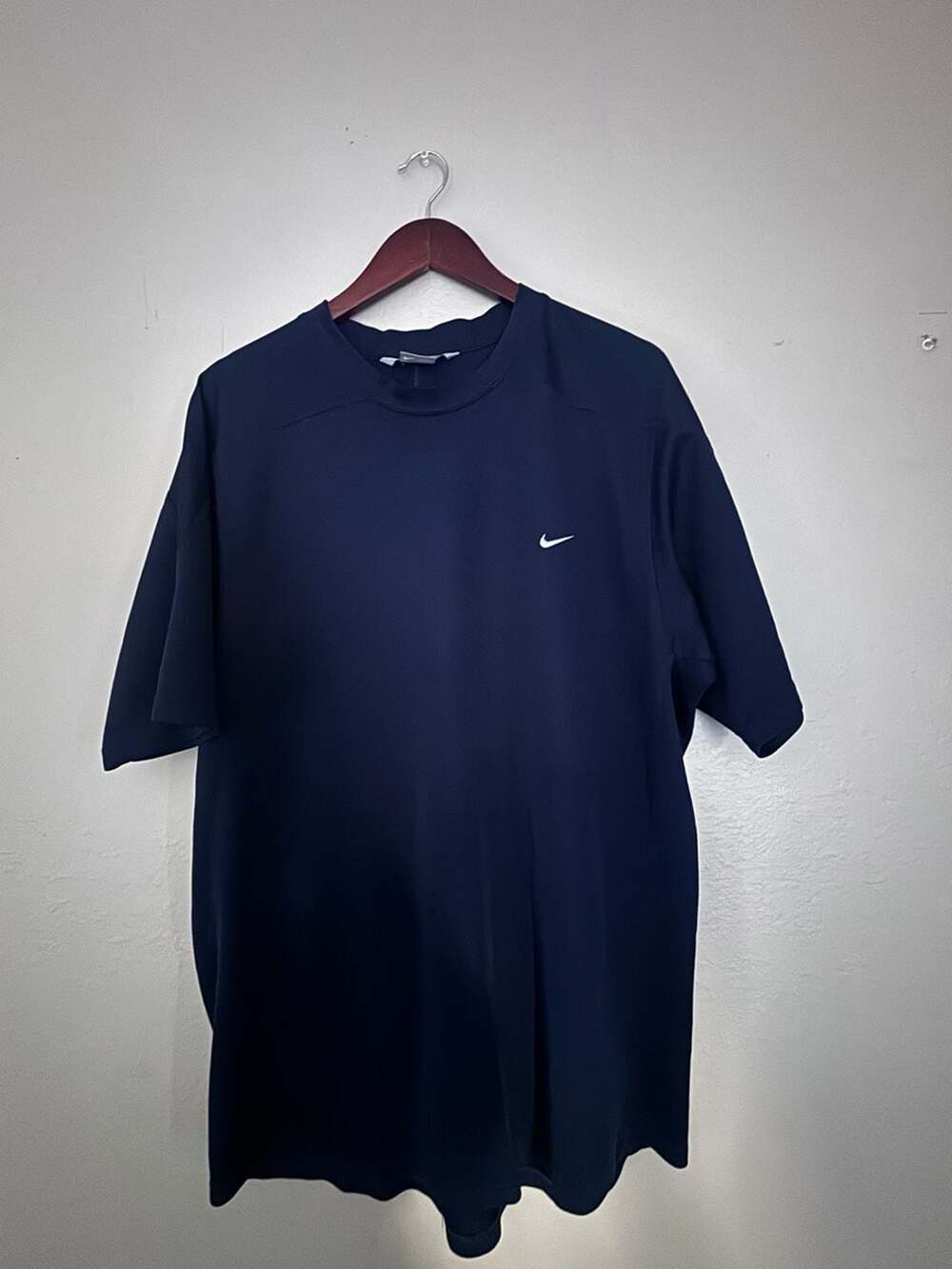 Nike Performance T-Shirt Navy Blue Small Swoosh Athletic